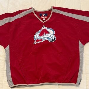 Colorado Avalanche Majestic Burgundy and Gray SS Team Pullover